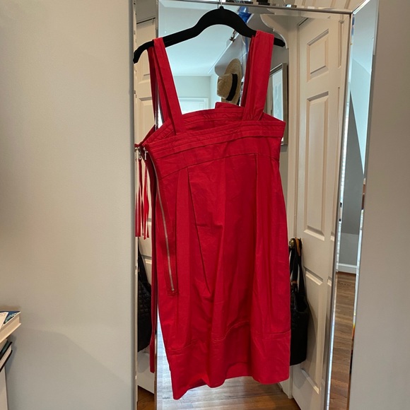 Marc Jacobs Red Bow Cord Dress - Picture 2 of 4